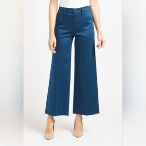 Evereve Beth High Rise Wide Leg Pants in Peacock Blue Size 29
